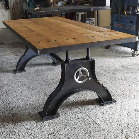 metal box table legs|industrial outdoor table steel legs.